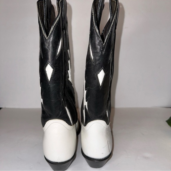 Code West Sz 7 Vintage White Lighting Western Rodeo Boots RARE - Picture 5 of 15